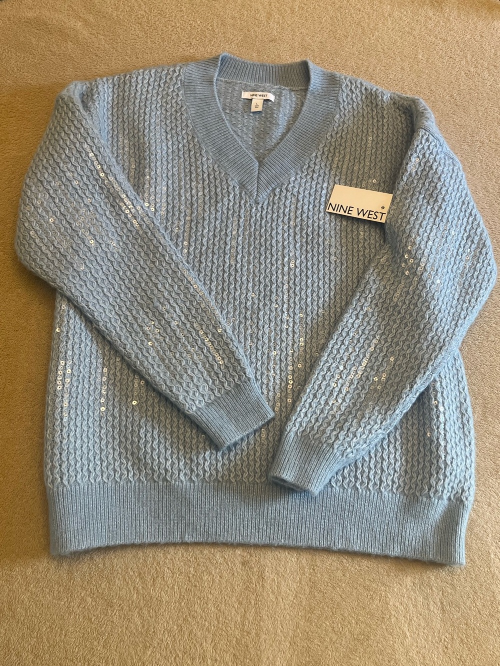 Nine West baby blue sweater